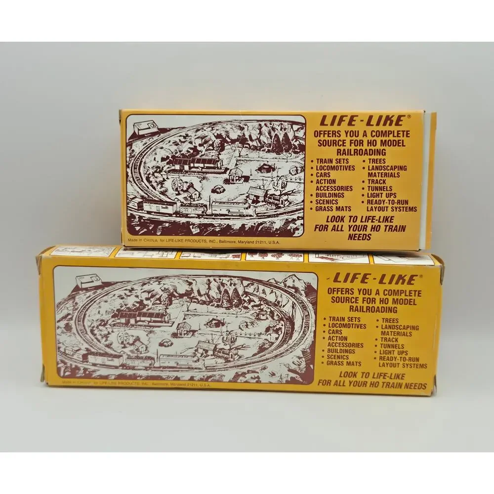 Life-Like HO Scale CSX Tank Car & Flat Car W/ Containers Lot In Original Box